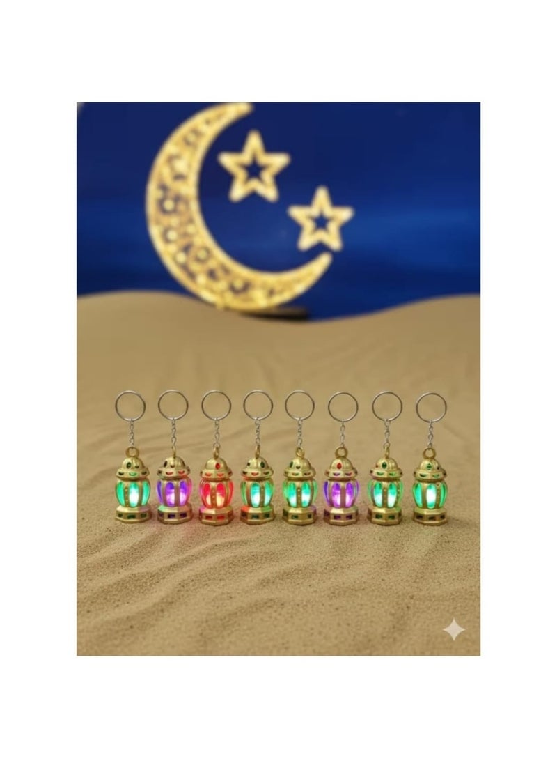 فانوس  رمضان بلاستيك بتنور ميداليه ( 12 قطعه ) هدايا جميلة  مناسبة للاحتفال بالشهر الكريم - متعدد الالوان - Image 3